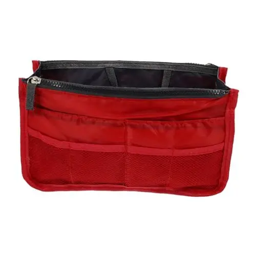 Produktbild: Beaupretty 1stk Handtaschenfutter Make-up-träger Nützliche Beuteleinlagen Tragetaschen-Organizer Geldbeutel-Organizer-Beutel Clutch-Liner-Make-up-Tasche Multi-Raster Groß Reisen Manager Nylon