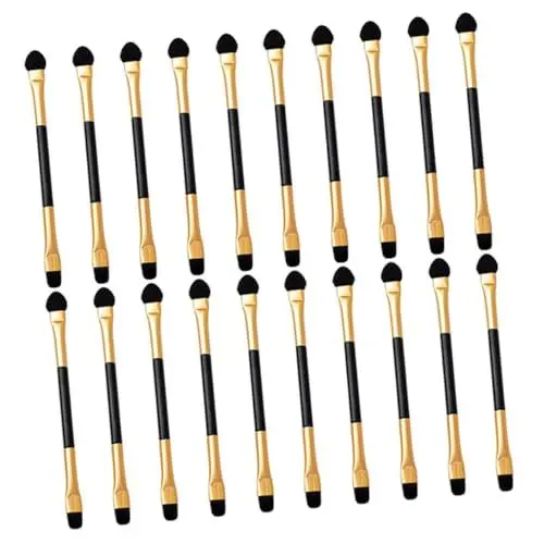 Produktbild: Beaupretty 20 Stück Teiliges Augen Make Up Pinselset Doppelkopf Lidschattenpinsel für Präzises Auftragen für Anfänger und Profis Langlebig und Benutzerfreundlich