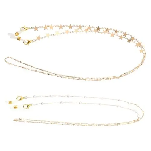 Produktbild: Beaupretty 2St Brillenband brillen band brillenbänder Maskenclip für Sportbrille antirutsch band brillenbändel schnapsgläser Anti-verlorenes Maskenband Aufhängebänder für Masken Metall Golden