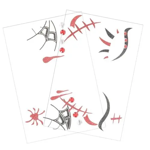 Produktbild: Beaupretty Halloween-gesicht Temporäre Glitzer-gesichts-edelstein-party-aufkleber für Erwachsene Jungen und Mädchen