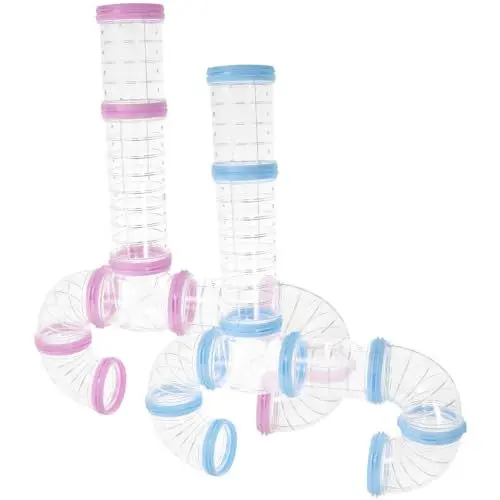 Produktbild: Beaupretty 2 Sätze Hamsterkäfigrohr Hamsterröhren Hamster Adventure Außenrohr Durchsichtiger Verbinder Für Hamsterkäfig Zubehör Für Hamsterkäfige Plastik Geschirr Haustier