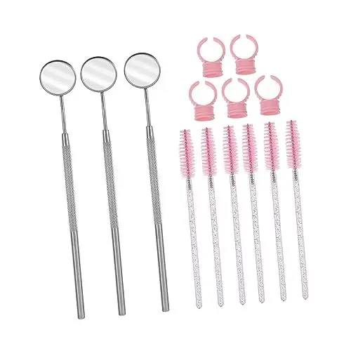 Produktbild: Beaupretty 2 Sätze Wimpern Make-up-Tools Pigment-fingerring Wimpernverlängerungsring Wimpernkleber Ring Halter Einweg-wimpernstäbe Bürste Für Wimpernstäbe Kosmetik Frau Spiegel Plastik
