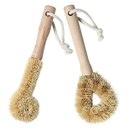 Produktbild: Beaupretty 2stücke Spülbürste Mit Griff Spülschaber Reinigungsbürste Scheuerbürste Für Töpfe Pfannen Spülbecken Flaschen Fliesen Etc Gusseisenreiniger Spülschrubber