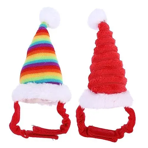 Produktbild: Beaupretty Weihnachtsmannmütze Meerschweinchen-weihnachtsmützen-Set Weihnachtsparty-hüte Für Haustiere Weich Und Gemütlich Für Den Täglichen Gebrauch Oder Fotosessions