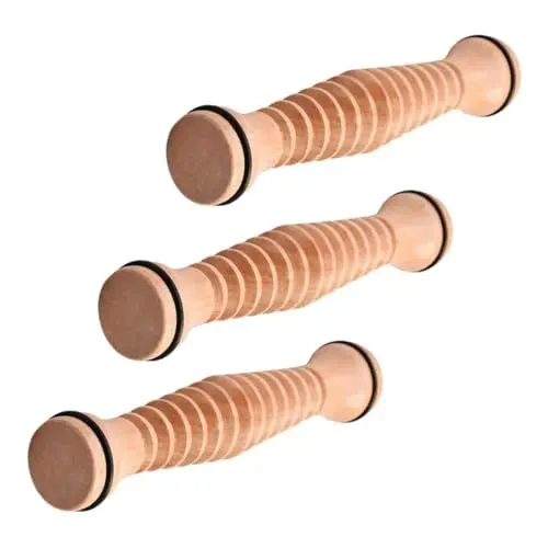 Produktbild: Beaupretty 3-teiliger Fußroller Aus Holz Massagegerät Für Müde Füße Fördert Die Gesundheit Kompaktes Design