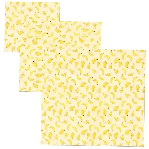 Produktbild: Beaupretty 3 Blätter Bienenwachs Wraps Set Lebensmittel Verpackung Papier Sandwich Wraps Öl Gewachst für Lebensmittel Wiederverwendbare Bienenwachs Lebensmittel Wraps Frische Muster für