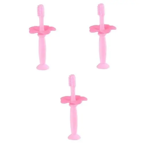 Produktbild: Beaupretty 3 Stück Silikonzahnbürste Babyzahnbürste Mundpflege Zahnbürste Borsten Zahnbürste Trainingszahnbürste