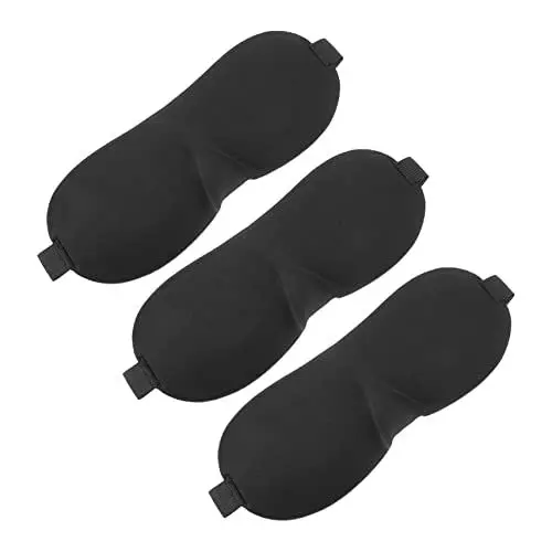 Produktbild: Beaupretty 3st Augenabdeckung Mit Elastischem Riemen Schlafende Augenmaske Nickerchen Augenabdeckung Blackout-auge Seidener Augenschirm Augenklappe Schlafmittel Stoff Büro