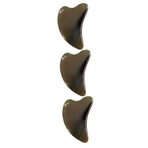 Produktbild: Beaupretty 3st Dreieckiges Schabebrett Nackenmassagegeräte Gua Haushaltsgeräte Pflege Gesichtsmassagegerät Werkzeug Zum Abkratzen Der Haut Körperschabbrett Reisen Kosmetik Hörner Echte Jade