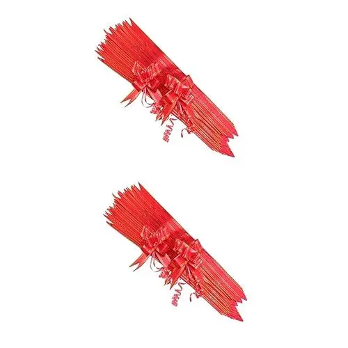 Produktbild: Beaupretty 40 Stk Bögen ziehen Schleifen zum Verpacken von Geschenken Hochzeitsschleife Autodekorationen ribbon bandfeile ziehen Sie Bögen für Schleifen zu Weihnachten ziehen rot