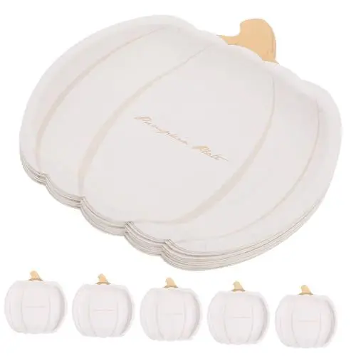 Produktbild: Beaupretty 40 Stk Kürbis-Papp teller pappteller halloween halloween-dekoration Dessertteller aus Papier Kürbis-Partyteller Kuchenform Papierschalen Halloween-Papierschale Halloween-Pappteller