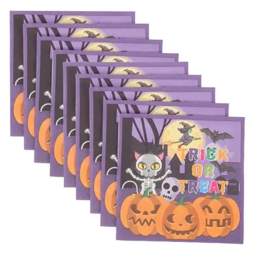Produktbild: Beaupretty 40 Stk Partyzubehör Halloween-Gastservietten Cocktailservietten aus Papier halloween servietten halloween tischdeko Halloween-Geschirr Halloween-Servietten schmücken