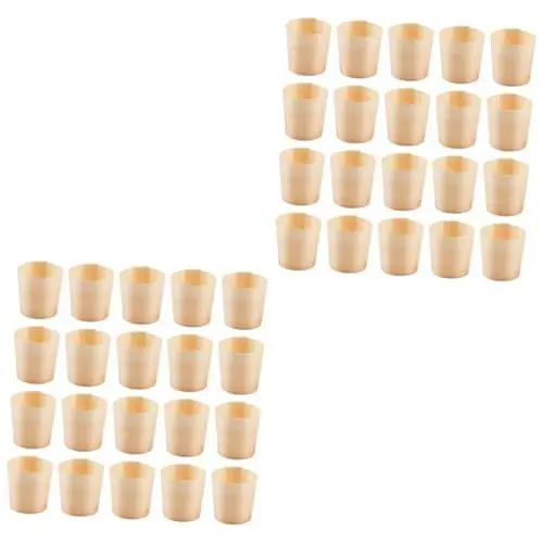 Produktbild: Beaupretty 40 Stk Tasse Mini Bierkrug Schnapsgläser Becher für Partygetränke disposable cups Wassergläser Kaffeebecher Weingläser Tragbarer Salathalter Runde Wasserbecher Wiederverwendbar
