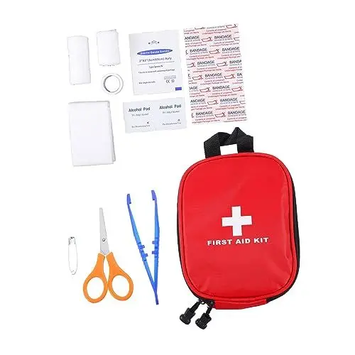 Produktbild: Beaupretty 4 Sätze Outdoor-Notfallset Outdoor-Notfallausrüstung Aufbewahrungstasche Tasche für Ersthelfer notfallpakete notfallkit tragbare Notfalltasche Erste-Hilfe-Tasche Alkohol rot