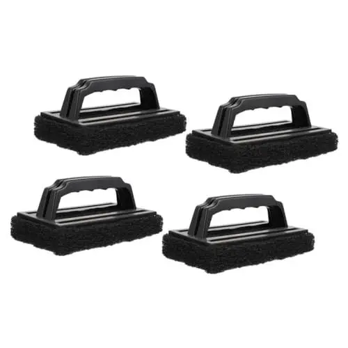 Produktbild: Beaupretty 4er Set Grill Reinigungsbürsten Küchenbürste Griff Grillrost Schwämme Ölreinigungsbürsten