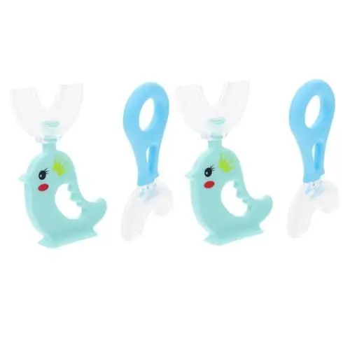 Produktbild: Beaupretty Kinderzahnbürstenset - 4-teilige Cartoon-zahnbürsten Mit Weichen Borsten U-förmiges Design Grifffrei Sichere Mundpflege Beugt Karies Vor