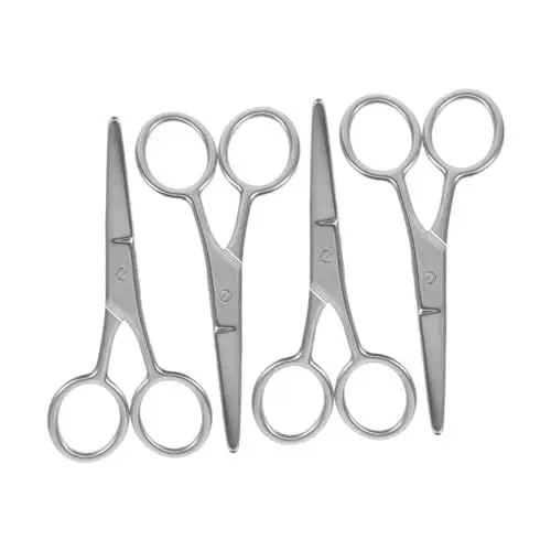 Produktbild: Beaupretty 4 Stück Schere ausstecher rentier trimsher secruity fadenkopf freischneider zierdeckchen Werkzeuge zum Trimmen von Augenbrauen Augenbrauenschneider aus Edelstahl Silver