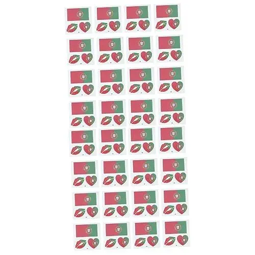 Produktbild: Beaupretty 50 Blatt Bogenschießen Fingerlasche patriotischer Aufkleber Nationalflagge temporäre Tattoos wasserfeste temporäre Tattoos Einweg Chinesische Flagge