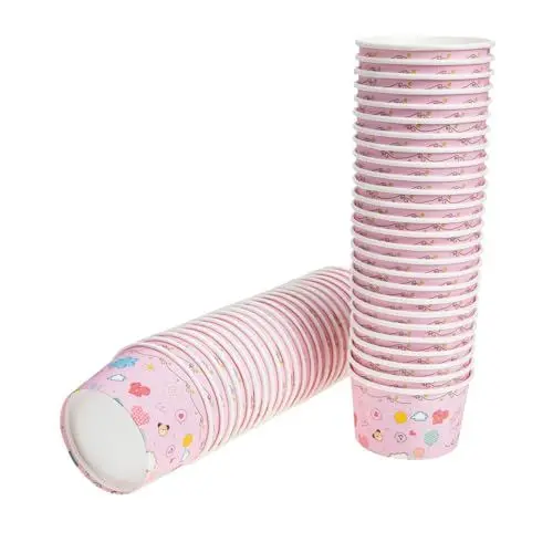 Produktbild: Beaupretty 50 Stück Pappbecher Eisbecher Papierbehälter Partyzubehör Dessertbecher Joghurtbehälter Papierschüssel Eisbecher Eisbecher Papierbecher Joghurtbecher Eisbecher