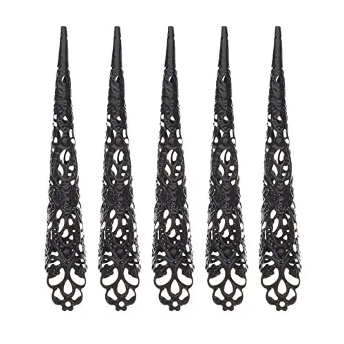 Produktbild: Beaupretty 5 Stk Finger Krallen Knöchelgelenk Volle Fingerringe Halloween- -cosplay-zubehör Falsche Finger Fingernägel Der Fingerknöchelklaue Nagel Abdeckring Eisen Fräulein