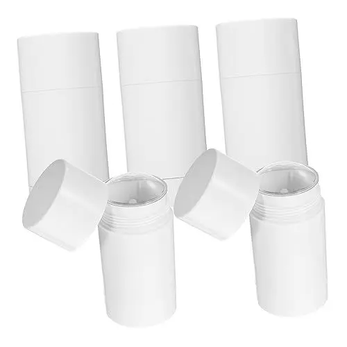 Produktbild: Beaupretty 5st Deo-flasche Klarer Behälter Leere Flaschen Balsamhalter Wiederbefüllbare Balsamflaschen Flakons Mit Duftbalsam Flaschen Mit Balsampaste Antitranspirant Pp Weiß