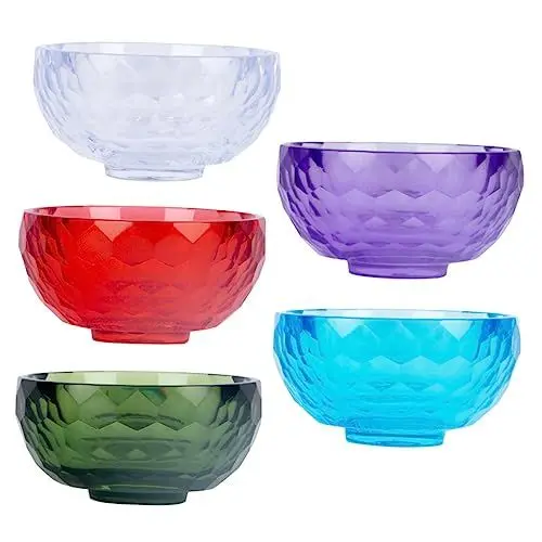 Produktbild: Beaupretty 5pcs Acryl Kristall Mischen Schüssel Hautpflege Schüssel Schlamm Durchmesser 6cm Tragbare Zufällige Farbe