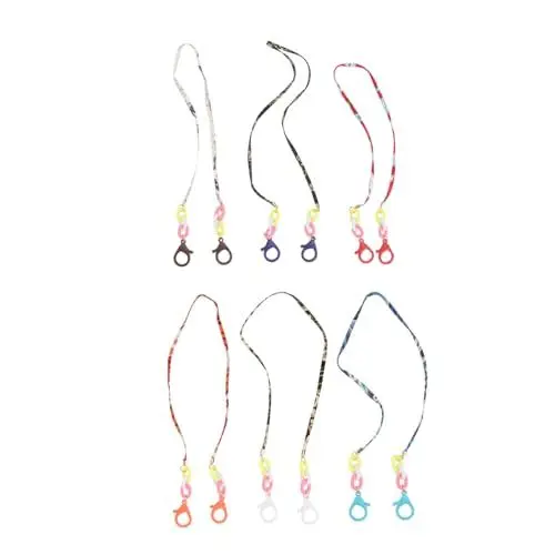 Produktbild: Beaupretty 6St Maskenband maskenkette für maskenclip Maskenhaltevorrichtung Maskenhalteclip Halter mask clip Aufhängeband für Gesichtsmaske Maskenzubehör Baumwolle