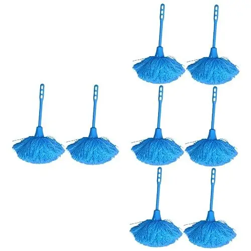 Produktbild: Beaupretty 8 STK Staubtuch Staubwedel Mit Griff Reinigungsbürste Werkzeug Strohbesen Klein Reinigungsmittel Für Kraftfahrzeuge Staubwedel Für Die Tastatur Schreibtischbesen Blue Ballaststoff