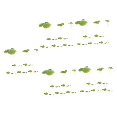 Produktbild: Beaupretty 90 STK künstliche Entengrütze Panzer-Entengrütze Fischbecken aus Glas Ornament Anlage Schwimmpflanzen für Aquarien Schwimmendes Gras für Aquarien Aquarium Dekorationen Lotus Blatt