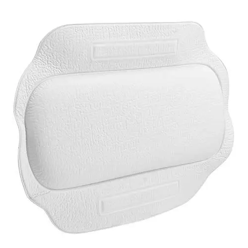 Produktbild: Beaupretty Badewannenkissen Badekissen Badewanne Rückenlehne Wasserabsorbierende Badematte Strand Zurück Kissen Luxuriöses Bad Badezimmerkissen Duschkopfkissen Nacken Weiß Badezimmermatte PVC