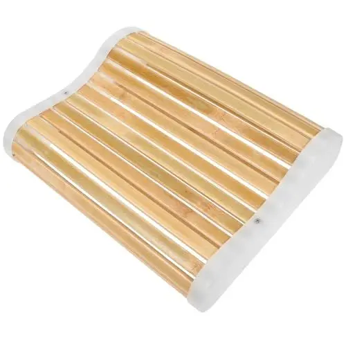 Produktbild: Beaupretty Bambus-Sauna-Kopfstützenkissen Natürliches Handgefertigtes Holz-Saunakissen Sauna-Nackenstütze Sauna-Zubehör Sommerliches Kühles Halswirbelsäulenkissen Für Dampfbad 27 X 33 cm