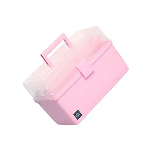 Produktbild: Beaupretty Box Medikamentenbehälter Aufbewahrungsbehälter Notfall Medizinkoffer Container Kit Notfallkoffer Medikamenten Aufbewahrungsbehälter Camp Kochgeschirr Rosa