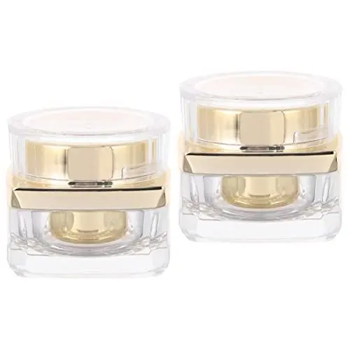 Produktbild: Beaupretty Creme 2 Stück Goldcreme-Kosmetiktiegel Wiederverwendbarer Leerer Behälter Auslaufsichere Aufbewahrung Praktische Essenz Kleiner Tiegel: Lidschattenflasche G-Flaschen Balsame
