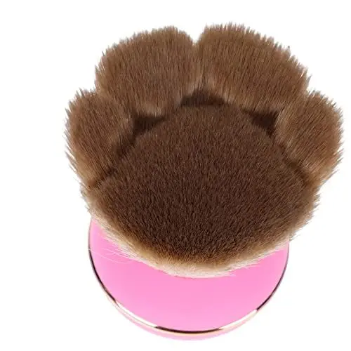 Produktbild: Beaupretty Kabuki- Blush- Pinsel mit Reisefall Sü?e Katzen Pfote Abdeckung Gesicht Make- Up- Bürste für Mineralpulver- Make- Up- Anwendung Weihnachtsgeschenke Rosa Pinsel Pfote