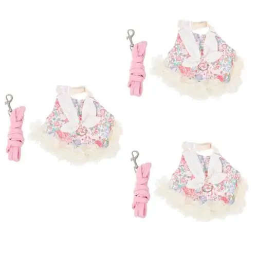 Produktbild: Beaupretty 3sätze Dekoratives Hasen-Geschirr Mit Für Kleine Haustiere Bequemes Und Stilvolles Outfit Für Kaninchen Und Katzen Für Und Fotoshootings