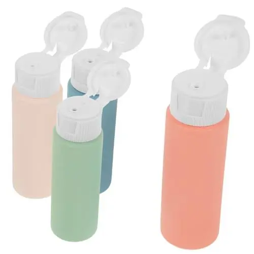 Produktbild: Beaupretty 4er-pack Nachfüllbare Reiseflaschen Quetschflaschen Für Shampoo Und Lotion Tragbare Leere Flaschen Für Den Einsatz Auf Reisen Und Im Spa Im Freien
