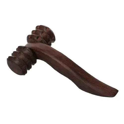 Produktbild: Beaupretty Massagegerät Massage-Tools Muskelrollenstock Rückenrolle mit Selbstmassage Dehngeräte Rollstock tragbare massageliegen gelenkschmerzen Sport-Relax-Rad Massagerolle hölzern Brown