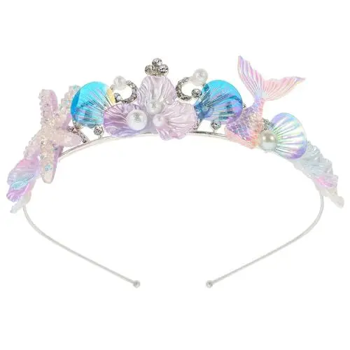 Produktbild: Beaupretty Meerjungfrau Krone Muschel Meerjungfrau Stirnband Meerjungfrau Kostüm Haarband Party Meerjungfrau Kopfschmuck Für Mädchen