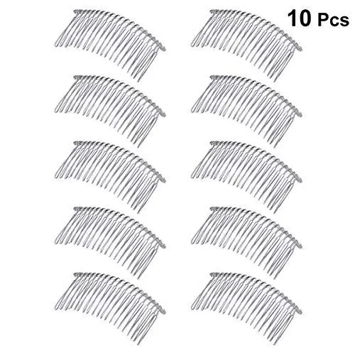 Produktbild: Beaupretty Metall Haarspange Kämme Brautschleier Kamm Haar Seite Kämme für Frauen (10 Stück)