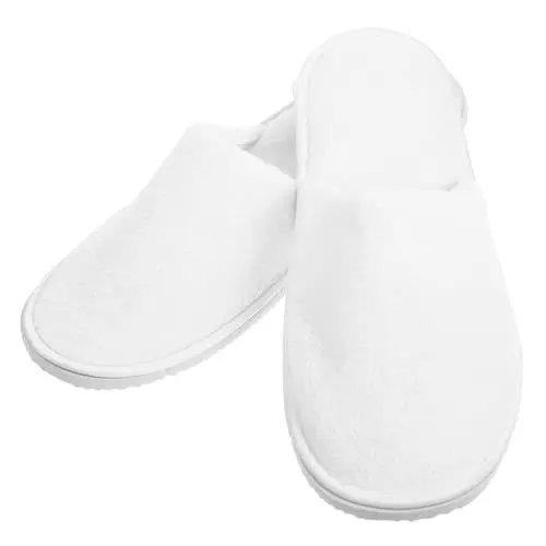 Produktbild: Beaupretty Plush Hotel-hausschuhe Für Gäste Rutschfeste Wiederverwendbare Fleece-slipper Für Spa Und Unisex Weiße Farbgebung Langlebig Und