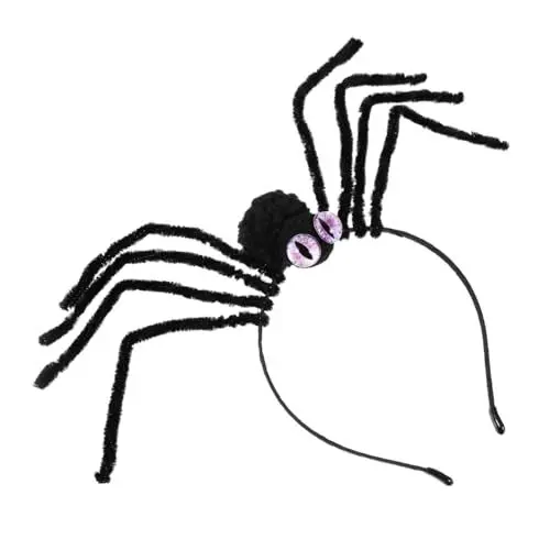 Produktbild: Beaupretty Spinnen-Stirnband Halloween-Haargummis Gothic-Stirnbänder gruselige Stirnbänder halloween haarreifen halloween haarschmuck Cosplay-Stirnbänder Stirnbänder für Frauen Plüsch Violett