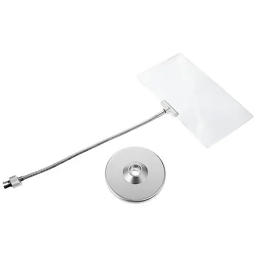 Produktbild: Beaupretty 4-fache Lupe Mit Ständer Zum Lesen Kreuzsticken Basteln Arbeiten Silberfarben Flexibles Rohrdesign