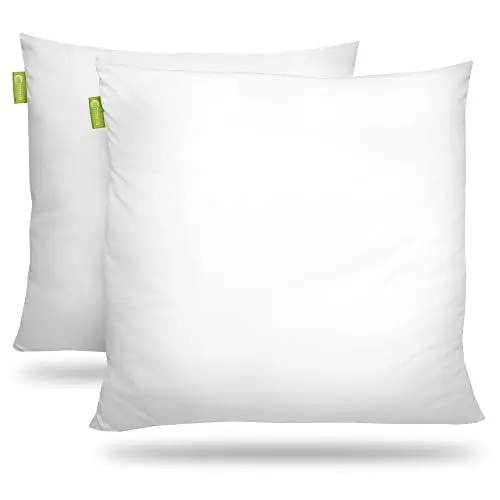 Produktbild: Beautissu Allergiker Kopfkissen 80x80 cm 2er Set – Mikrofaser Steppkissen 800g Weiche Füllung – 60° Waschbares Schlafkissen Oeko-TEX – Pillow Kissen 80x80 – Sofa Deko Polster Kissen Bett BeauNuit UK