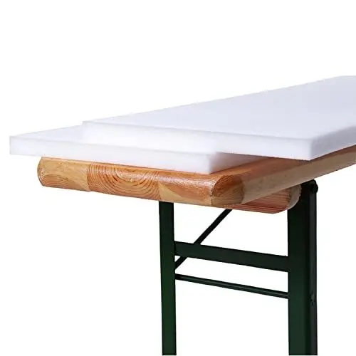 Produktbild: Beautissu 2er Set Bierbank Auflage 2x25x220cm – Schaumstoffpolster für Hussen – 2cm Bequeme, Dicke Auflage für Bierzeltgarnitur & Festzeltgarnitur - Outdoor Sitzpolster für Bierbank