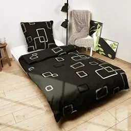Produktbild: Beautissu Bettwäsche 135x200 Baumwolle 2teilig – Bettwäsche-Sets 100% Baumwoll Bettwäsche 135x200 mit Reißverschluss – Ganzjahresbettwäsche Set 1x Bettdecken Bezug & 1x Kissenbezug 80x80 cm – Noa