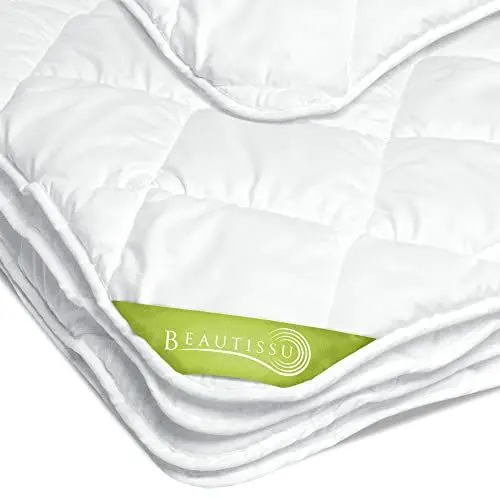Produktbild: Beautissu Allergiker Bettdecke 135x200 cm Ganzjahresdecke Übergangsdecke Steppdecke 135x200 Warm Atmungsaktiv Mikrofaserdecke 135x200 – Duvet Blanket Mono Ganzjahresbettdecke Schlafdecke BeauNuit MD