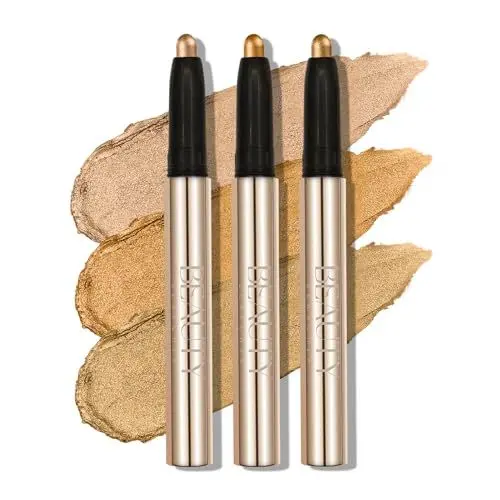 Produktbild: Beauty Searcher Lidschatten Stick Matt Schimmer Lidschattenstift Crayon Glatter wasserfester pigmentierter cremiger Lidschattenstift Augenaufheller Hervorhebungsstift Augenmakeup (#C Satz (03-04-05))