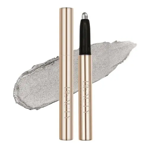 Produktbild: Beauty Searcher Lidschatten Stick Matt Schimmer Lidschattenstift Crayon wasserfester pigmentierter cremiger Lidschattenstift Augenaufheller Hervorhebungsstift Augenmakeup (#01 SILBRIG SCHIMMERND)