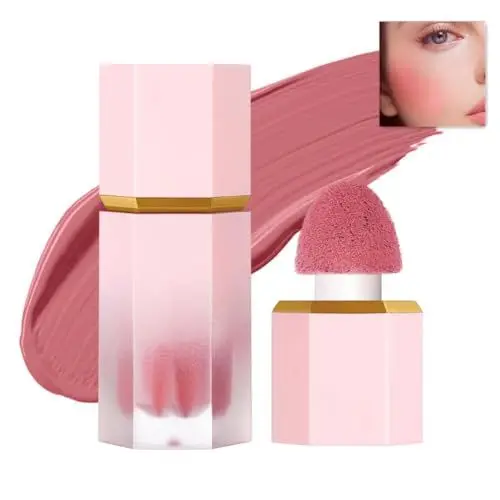Produktbild: Beauty Searcher Wangen-Gel-Creme-Flüssigrouge, weiches, leichtes, atmungsaktives Gefühl, langanhaltend, wischfest, natürlich aussehend, Hauttönung-Rouge-Makeup (#101 LIEBESKUCHEN)