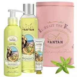 Produktbild: Beauty Set UN AIR D'ANTAN 3-teiliges Verbene der Provence Parfüm In Einer Hübschen Kiste, Aus Frankreich, Geburtstagsgeschenk, Beste Freundin Geschenke, Wellness Set Für Frauen, Geschenkset Frauen